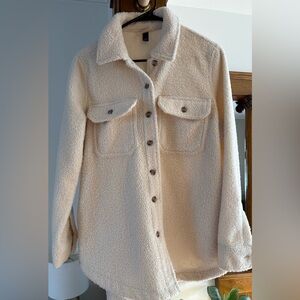 Universal Thread Cream Teddy Jacket